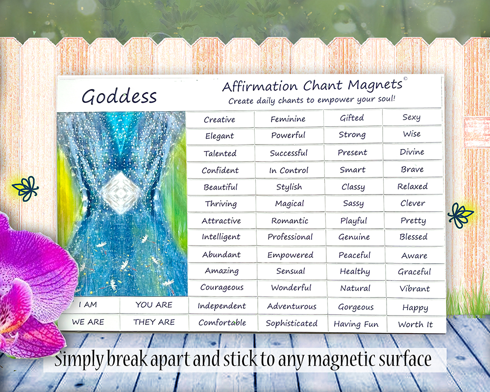 poetry fridge word kit for building affirmations – Goddess