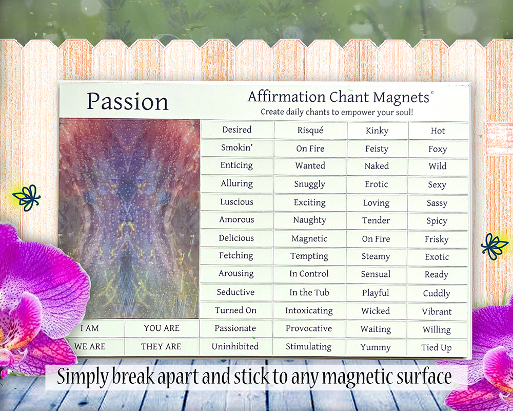 Magnetic word kit for building affirmations – Passion