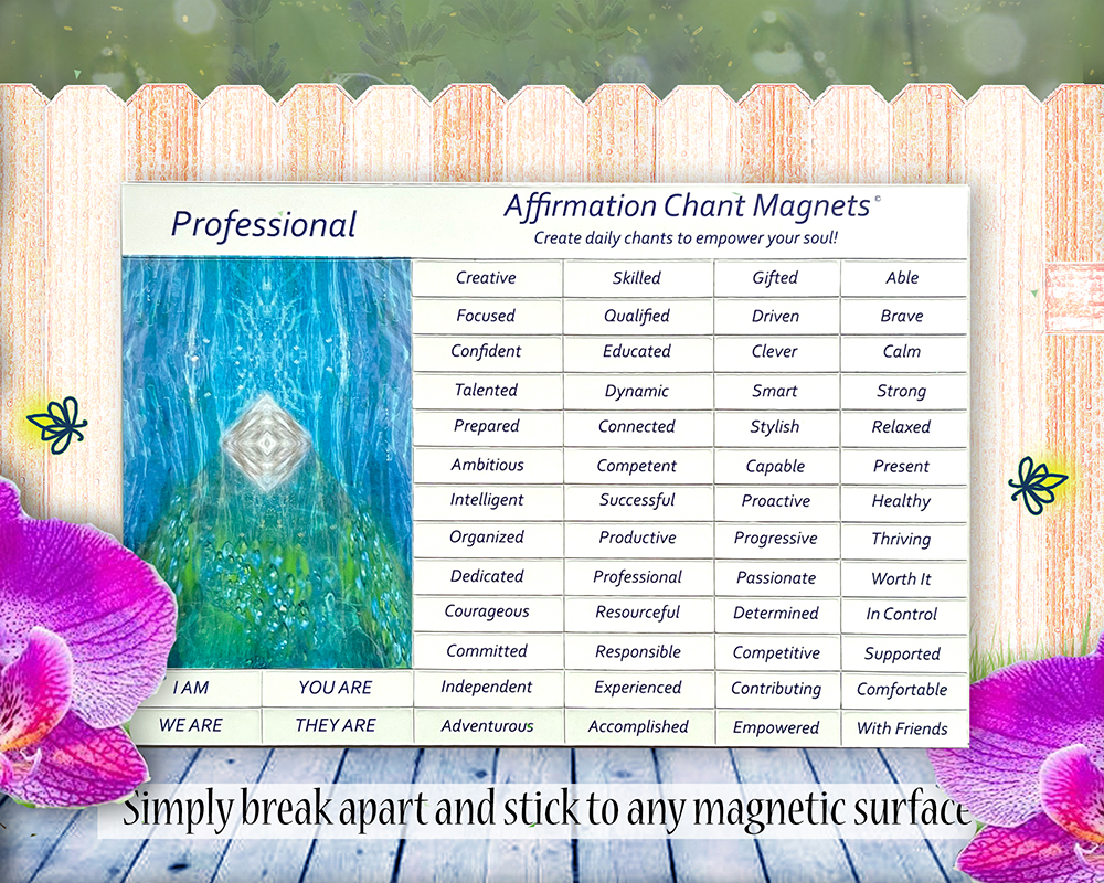 Magnetic word kit for making affirmations - Professional - By Firefly Stationery and Gifts