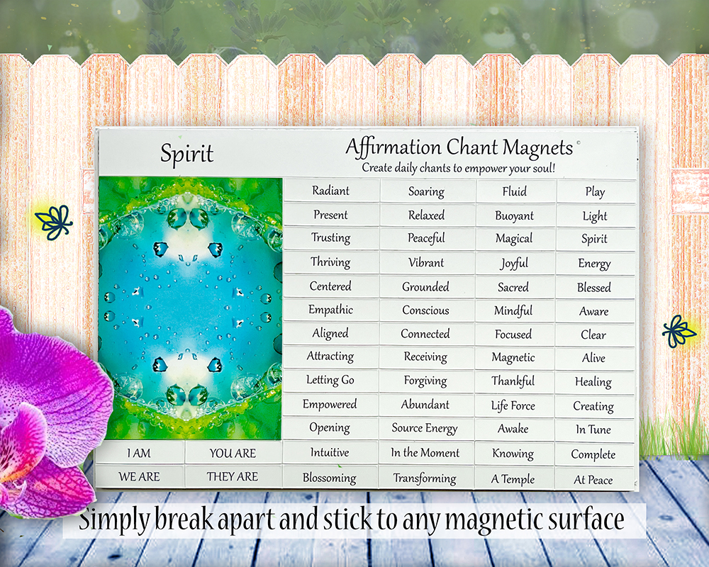 Magnetic word kit for building affirmations – Spirit